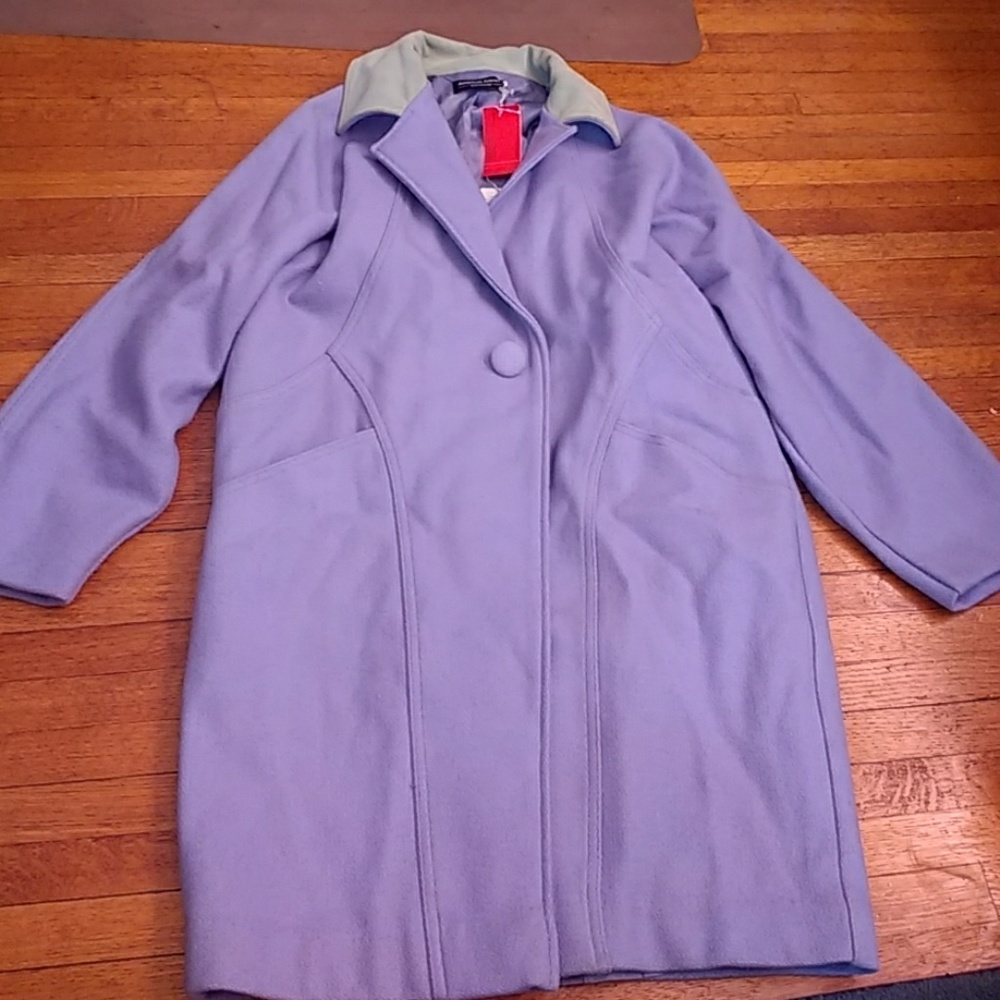 Purple wool peacoat